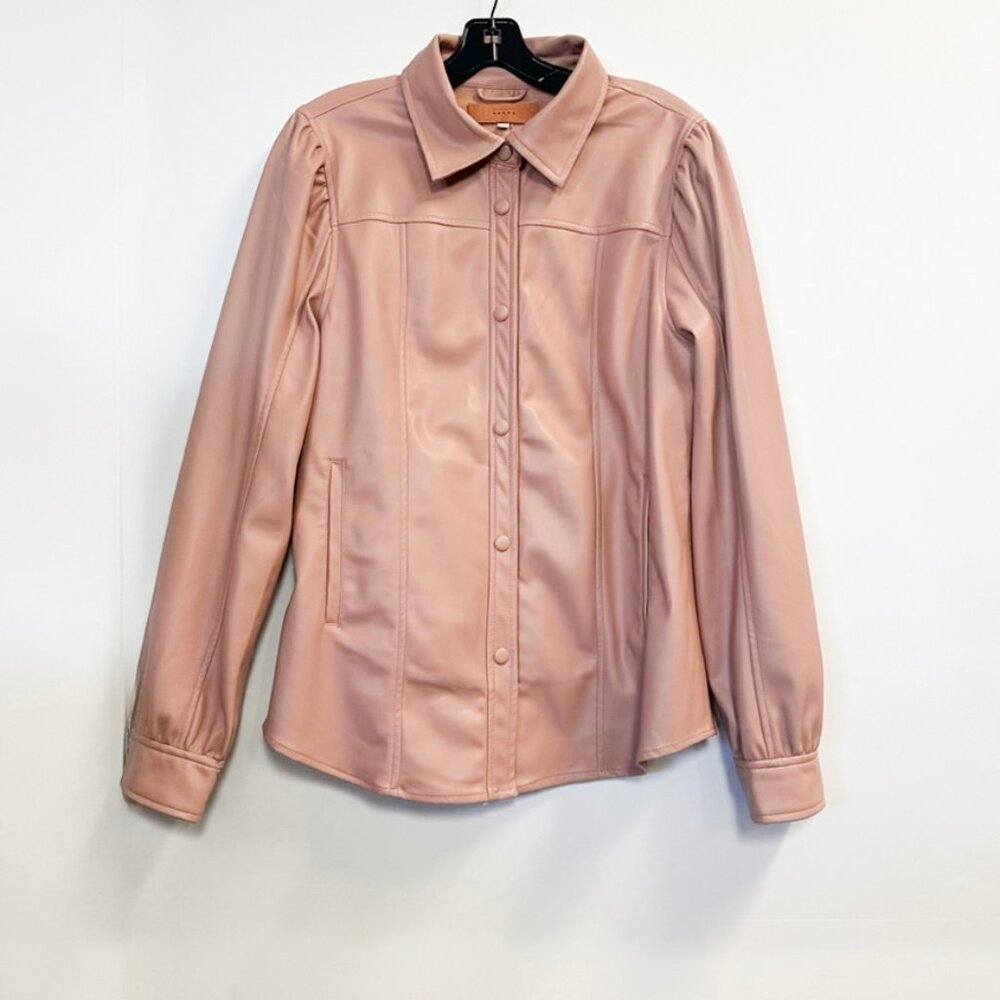BlANKNYC Pink Leather Shirt/Jacket, SZ L